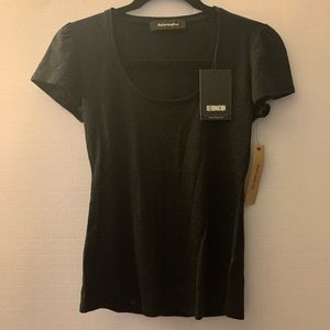 Reformation Black Tshirt with tiny design features